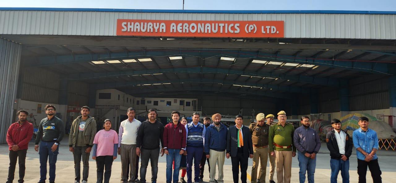 Students learning in aviation environment